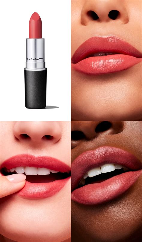 mac coral pink lipstick.